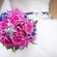 Bride with wedding flowers